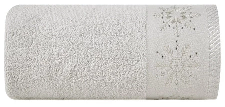 Ręcznik Świateczny Joy3 70 x 140 cm, Srebrny