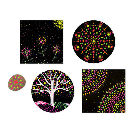 Janod Zestaw kreatywny Malowanie kropkami Dots painting I love creativity 8+