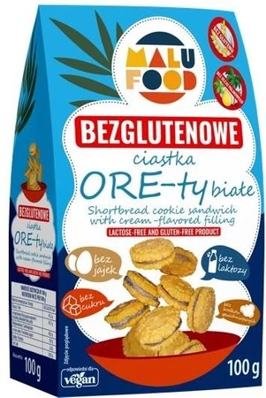 Ciastka ORE-TY BIAŁE BEZGL. B/C 100g