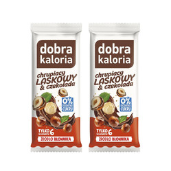 Zestaw: 2x Baton orzech laskowy i czekolada bez dodatku cukru 35 g