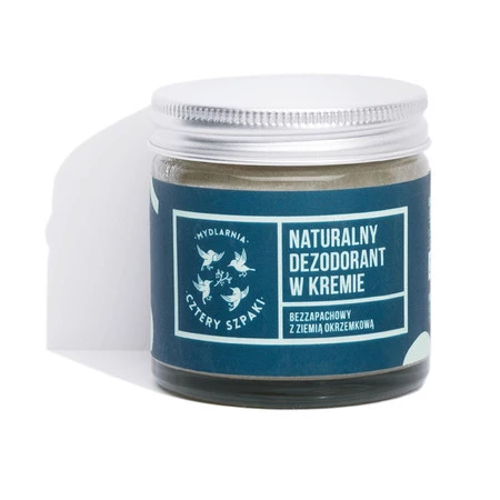  Mydlarnia cztery szpaki, Naturalny dezodorant w kremie bezzapachowy, 60 ml