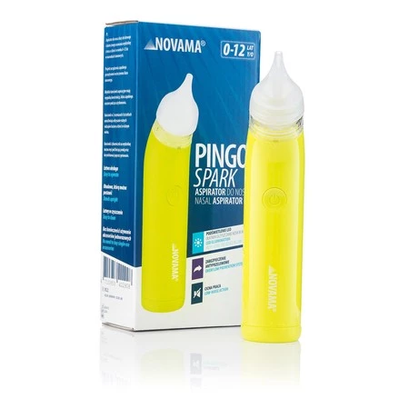 NOVAMA Pingo Spark lime green Aspirator do nosa ze światełkiem LED