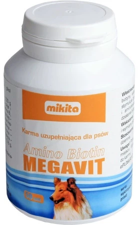 MIKITA MEGAVIT Amino Biotin Witaminy dla psów na sierść 50tabl
