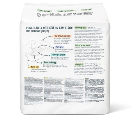 Kit and Kin, Pieluszki Jednorazowe 6 Junior (15kg+), Dog/Penguin, 24 szt.