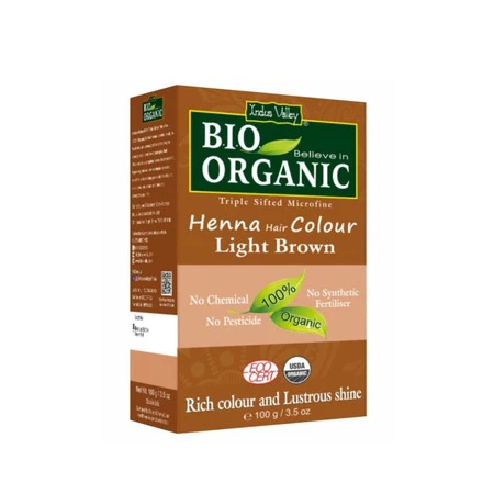 Indus Valley Henna Do Włosów Eko Jasny Brąz 100G