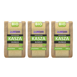 Zestaw: 3x KASZA KUSKUS BIO 400 g - NATURAVENA