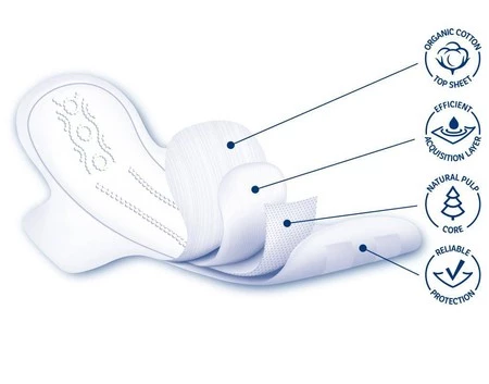 Vuokkoset − Cotton, podpaski ze skrzydełkami na noc Sensitive − 9 szt.