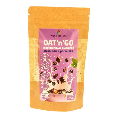 Pięć Przemian Owsianka czekolada i porzeczka bezgl OAT'n'GO 85 g