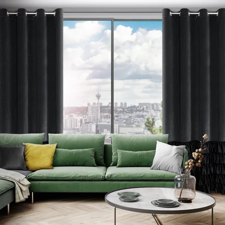 ZASŁONA GOTOWA DANI 140 X 250 CM CZARNY