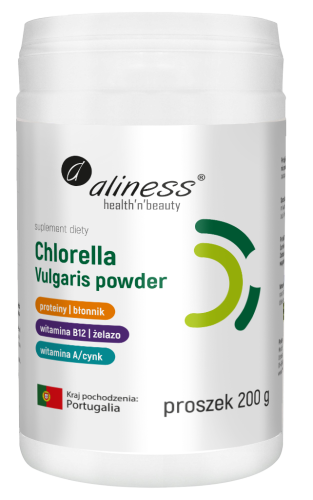 Aliness Chlorella Vulgaris powder 200 g - Nabea.pl