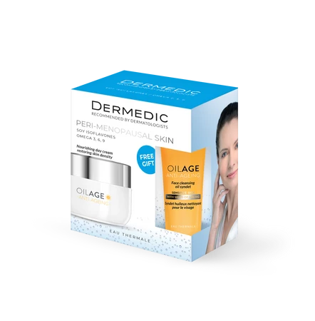Dermedic ZESTAW OILAGE odżywczy krem na dzień 50 ml + olejowy syndet do mycia 25 ml