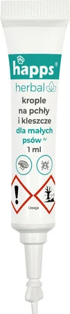HAPPS Herbal - krople na pchły i kleszcze dla małych psów 5 - 10kg