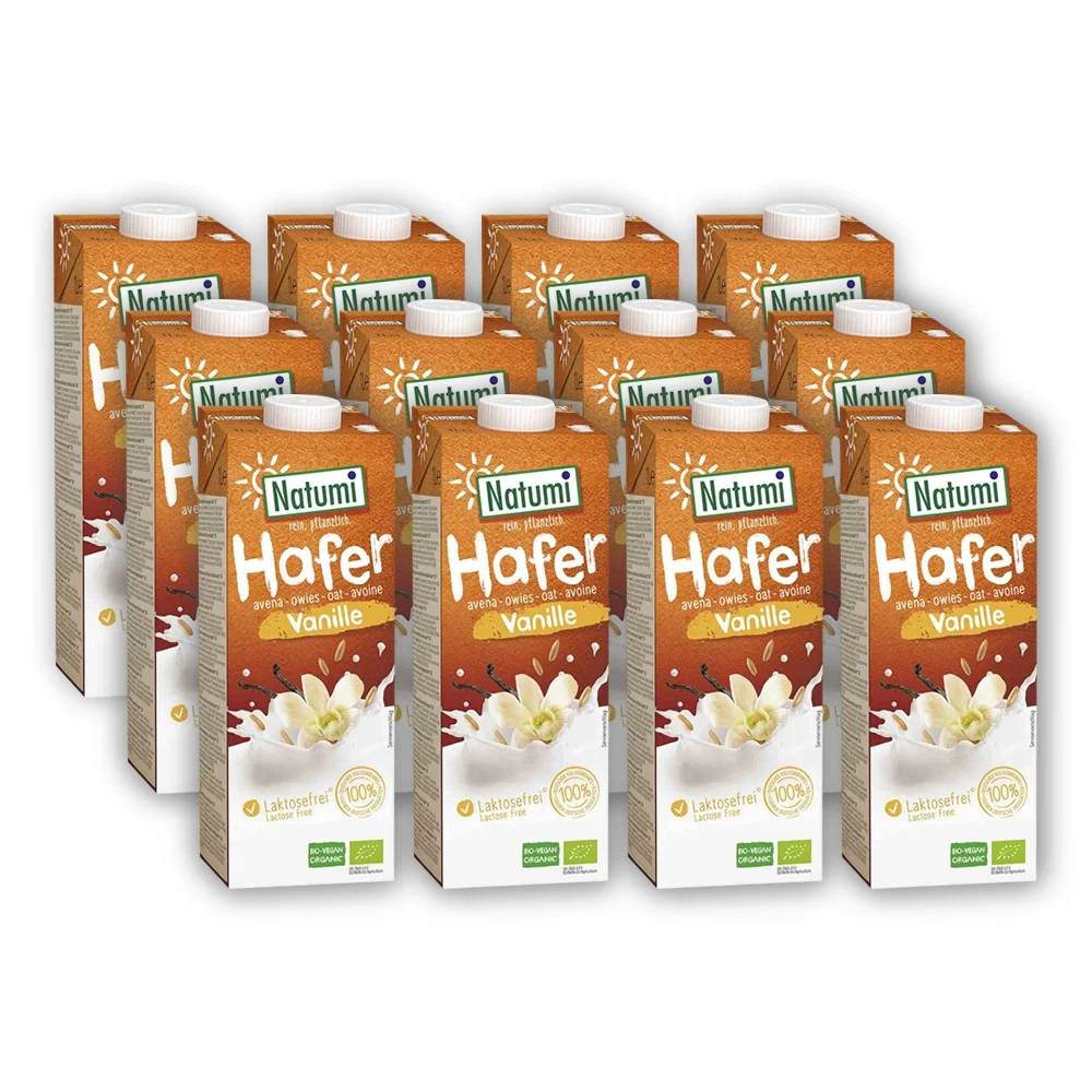 Zestaw NATUMI Napój owsiano-waniliowy BIO (1L) x12 szt. - Nabea.pl