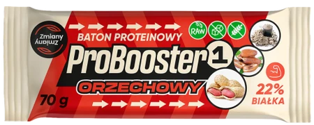 Zestaw 6x Zmiany Zmiany Baton ProBooster 1 Orzechowy 70g