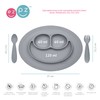 EZPZ Komplet naczyń silikonowych Mini Feeding Set szary