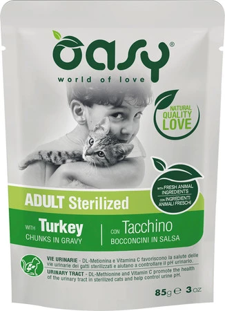 OASY Cat Lifestage Adult Sterilized Turkey Indyk 85g