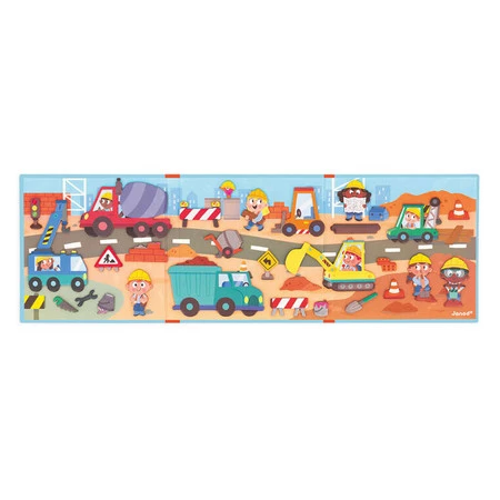 Janod Magnetyczna układanka Plac budowy Magneti'stories 3+
