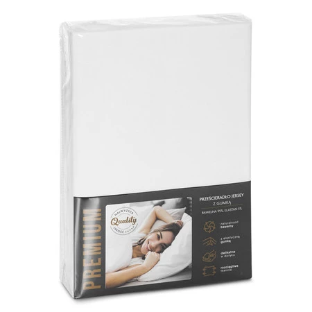 PRZEŚCIERADŁO Z GUMKĄ JERS4 120 X 200 X 25 CM KREMOWY