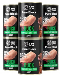 John Dog Pure Black Kaczka -Karma mokra MONOBIAŁKOWA dla psa - 6 x 400 g
