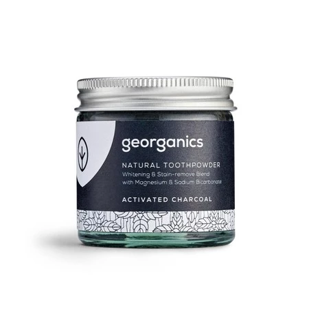 Georganics, Proszek do czyszczenia zębów, Activated Charcoal, 60 ml