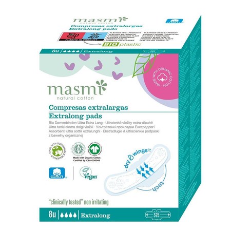 Natural Cotton ekstradługie podpaski z organicznej bawełny 8szt