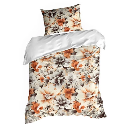 Komplet pościeli satynowej Nika 51, 140 x 200 cm, Ciemnokremowy