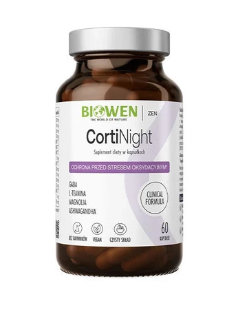 Biowen CortiNight ekstrakty roślinne i witaminy 60 kaps.