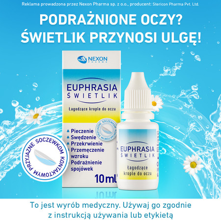 Nexon Euphrasia Świetlik Łagodzące Krople Do Oczu 10ml