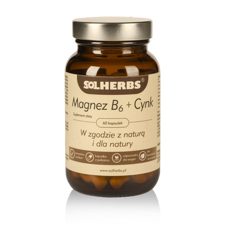 SOLHERBS Magnez B6 + Cynk 60 kaps.