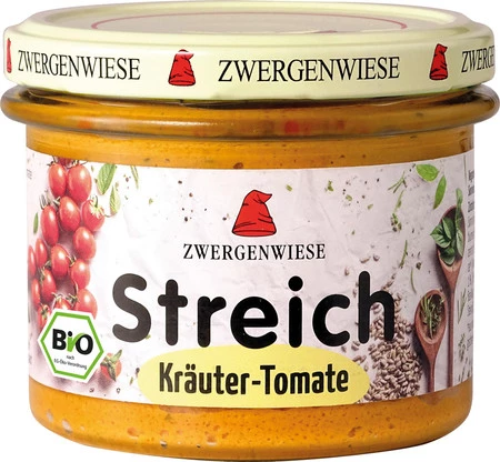 ZWERGENWIESE PASTA SŁONECZNIKOWA Z ZIOŁAMI I POMIDORAMI BEZGLUTENOWA BIO 180 g