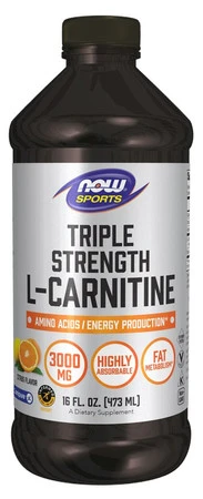 NOW FOODS L-Carnitine Triple Strength Liquid 3000 mg Citrus - L-Karnityna 3000 mg Smak Cytrusowy (473 ml)