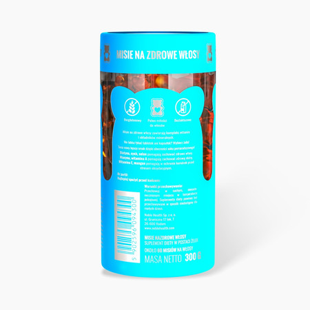 Noble Health Misie na zdrowe włosy w postaci żelek 300g