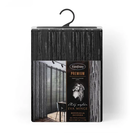 ZASŁONA GOTOWA AURORA 140 X 250 CM CZARNY