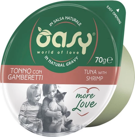 OASY Cat More Love Cup Tuńczyk z Krewetkami 70g