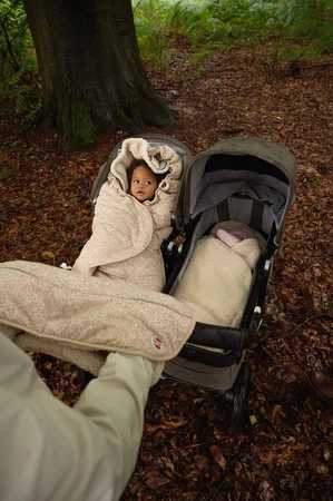 Lodger Wodoodporny zimowy śpiworek do wózka jasnobeżowy Taslon Birch