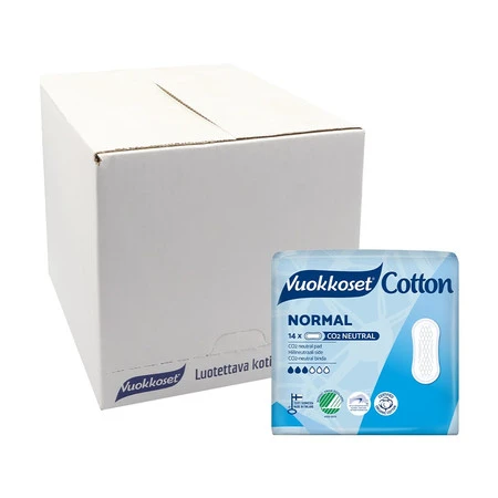 Vuokkoset, COTTON, NORMAL, Podpaski bez skrzydełek, 14 szt.