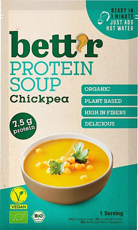 BETT’R Zupa błyskawiczna z ciecierzycą, wysokobiałkowa, wegańska, bezglutenowa BIO 30 g