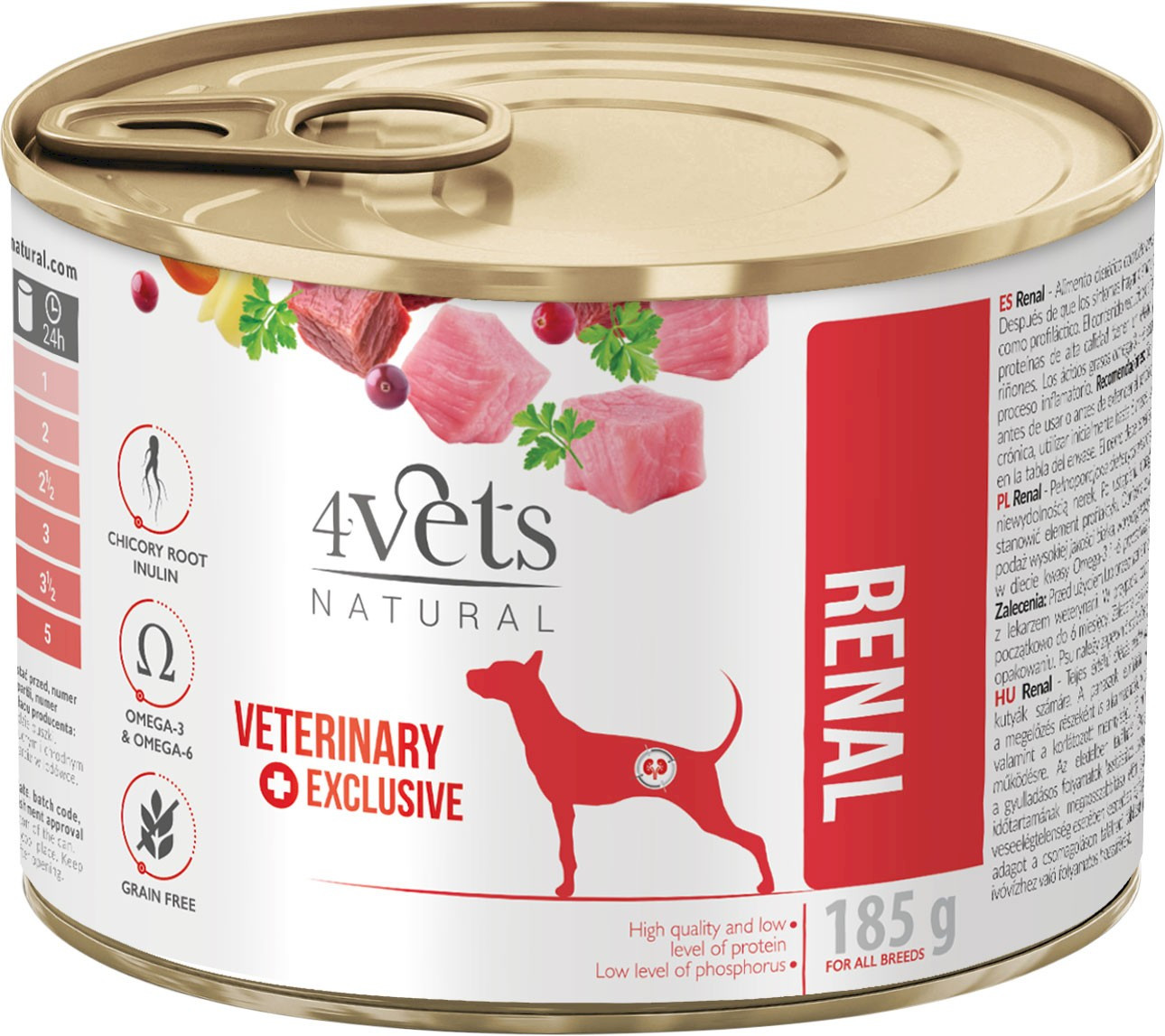 4VETS Natural RENAL dla psa z chorymi nerkami 185g - Nabea.pl