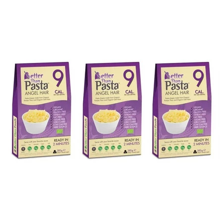 Zestaw 3x MAKARON (KONJAC TYPU NOODLE ANGEL HAIR) BEZGLUTENOWY BIO 385 g - BETTER THAN FOODS