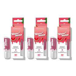 Zestaw: 3x 4Organic Naturalny odżywczy balsam do ust Watermelon  5g