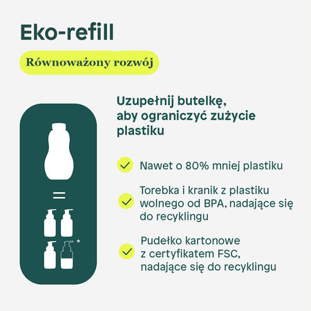 Attitude SUPER LEAVES™, Zapas mydła do rąk w płynie, Liście pomarańczy, 2 L