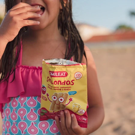 Smileat, BIO Smilondas, Chrupki z ciecierzycy, kukurydzy i soczewicy, pomidorowo-serowe 15m+, 25 g