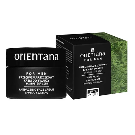 Orientana for men - Przeciwzmarszczkowy krem do twarzy. Bambus i żeń-szeń - 50 ml