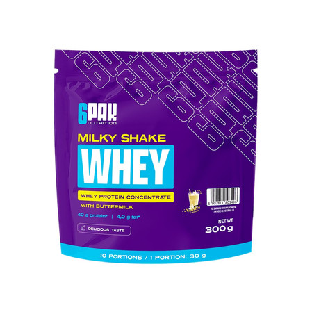 6PAK MILKY SHAKE WHEY odżywka białkowa WPC 300 g smak Vanilla
