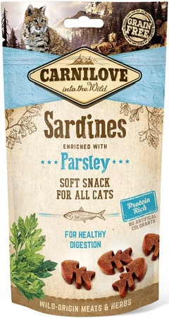CARNILOVE CAT Soft Snack Sardine Parsley SARDYNKI 50g