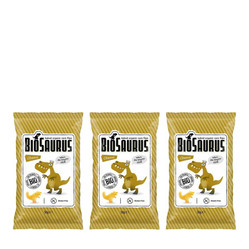 Zestaw: 3x BioSaurus − Chrupki kukurydziane Dinozaury bezgl. BIO − 50 g