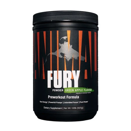 Universal Nutrition Animal Fury przedtreningówka 507 g smak zielone jabłko