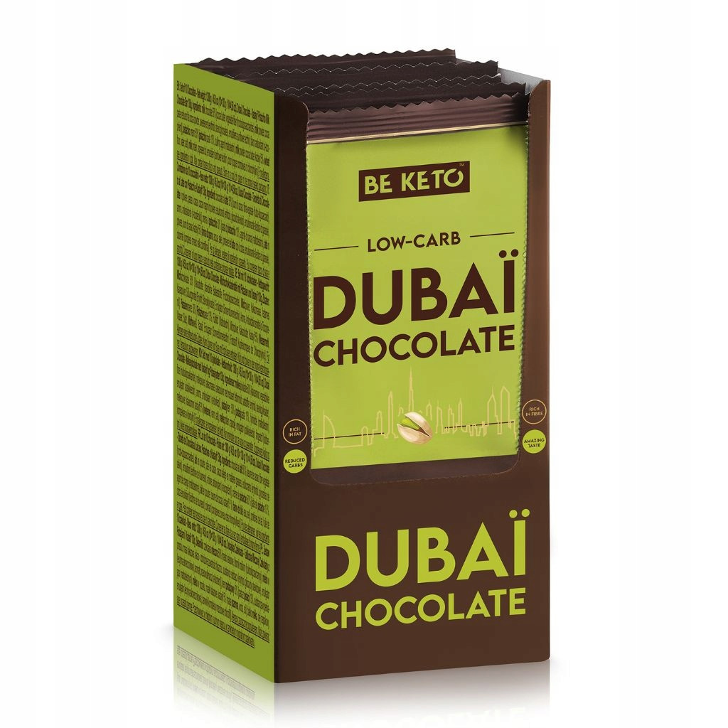 BeKeto Keto Dubaï Czekolada 130g x10 - Nabea.pl