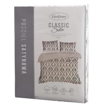 Komplet pościeli satynowej Spring 12, 220 x 200 cm, Kremowy