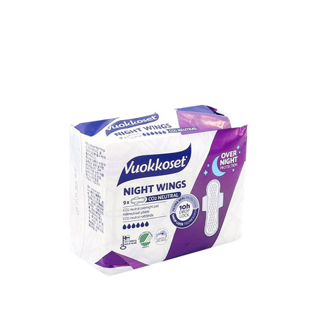 Vuokkoset, NIGHT WINGS, Podpaski ze skrzydełkami na noc, 9 szt.
